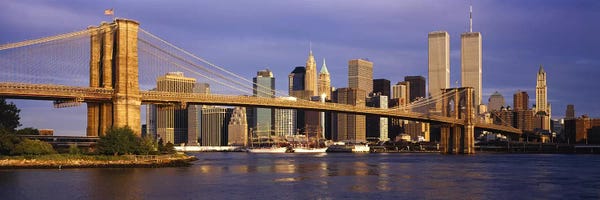 Brooklyn: Brooklyn Bridge & Manhattan Skyline, New York City, New York, USA by Panoramic Images