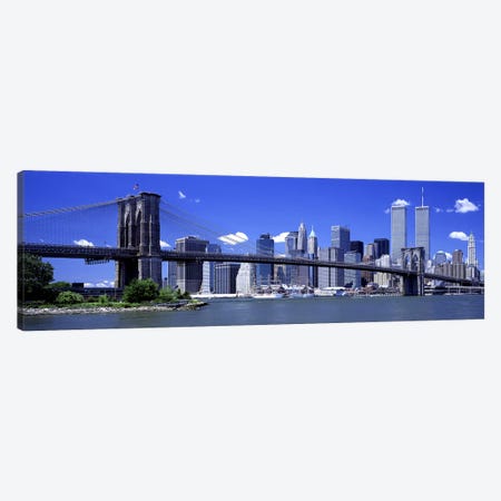 Brooklyn Bridge Skyline New York City NY USA Canvas Print #PIM2642} by Panoramic Images Art Print