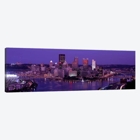 Dusk Pittsburgh PA USA Canvas Print #PIM2646} by Panoramic Images Canvas Art
