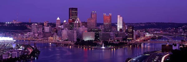 Pennsylvania: Dusk Pittsburgh PA USA by Panoramic Images