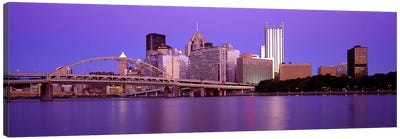 Allegheny River Pittsburgh PA Canvas Art Print - Pittsburgh Skylines