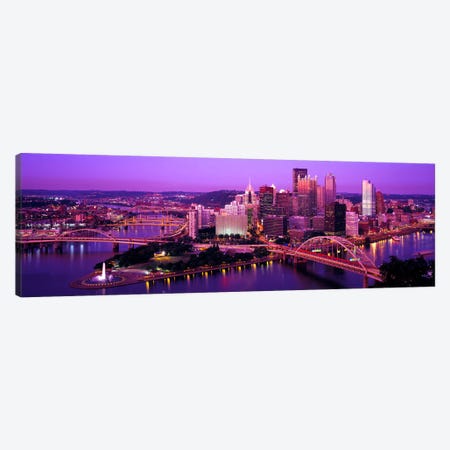 DuskPittsburgh, Pennsylvania, USA Canvas Print #PIM2650} by Panoramic Images Canvas Wall Art