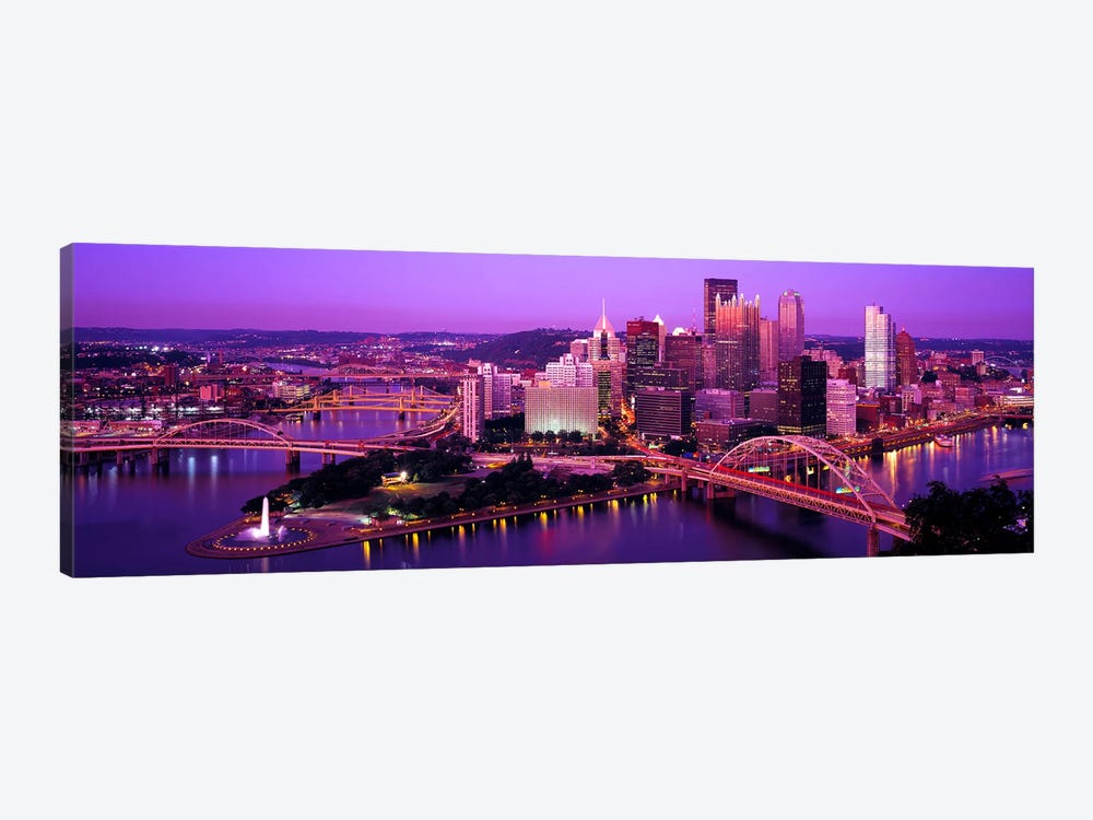 DuskPittsburgh, Pennsylvania, USA by Panoramic Images 1-piece Canvas Art Print