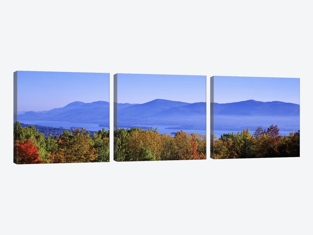 Lake George & Adirondack Mountains, New York, USA by Panoramic Images 3-piece Canvas Artwork