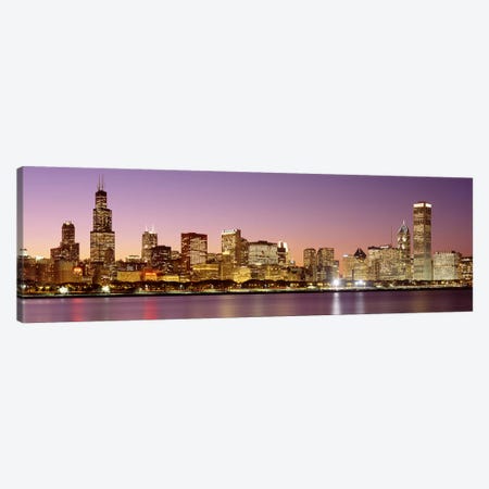 Dusk Skyline Chicago IL USA Canvas Print #PIM2663} by Panoramic Images Canvas Art Print