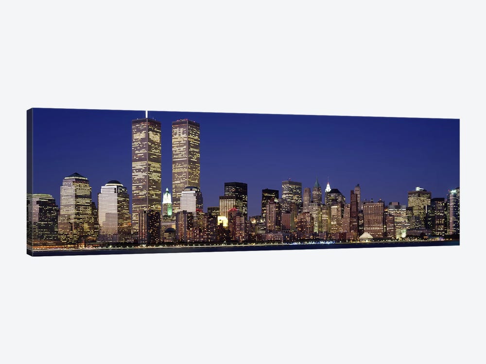 Skyscrapers in a city, World Trade Center, Manhattan, New York City, New York State, USA by Panoramic Images 1-piece Canvas Art