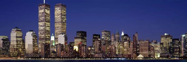 New York City Skylines: Skyscrapers in a city, World Trade Center, Manhattan, New York City, New York State, USA by Panoramic Images