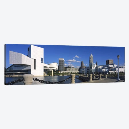 Building at the waterfront, Rock And Roll Hall Of Fame, Cleveland, Ohio, USA Canvas Print #PIM2668} by Panoramic Images Canvas Print