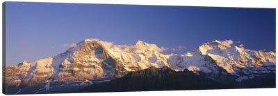 Snowcapped Mountainscape, Bernese Oberland, Switzerland Canvas Art Print