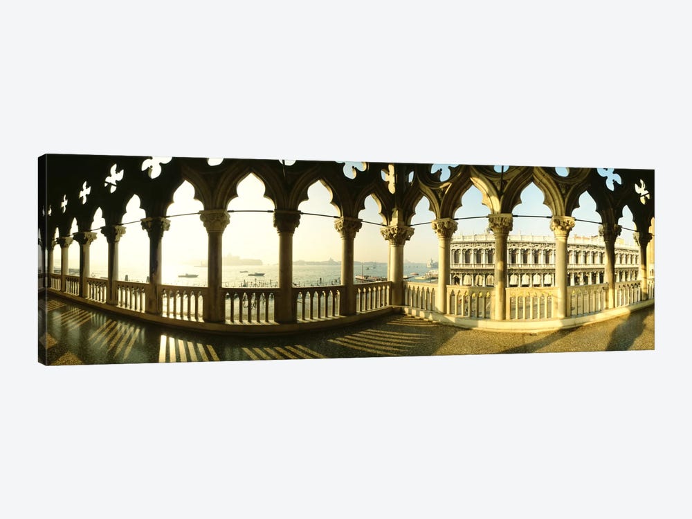 Venetian Gothic Balcony, Doge's Palace (Palazzo Ducale), Venice, Italy by Panoramic Images 1-piece Canvas Art