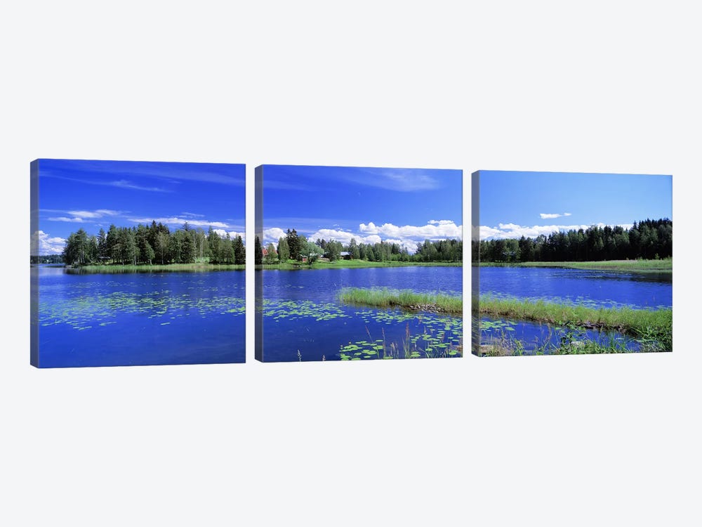 Sunny Daytime Landscape, Finnish Lakeland, Finland by Panoramic Images 3-piece Canvas Print