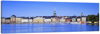 Wide-Angle View Of Gamla Stan (Old Town), Stockholm, Sweden Canvas Art Print - Stockholm Art