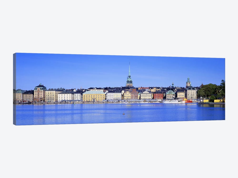 Wide-Angle View Of Gamla Stan (Old Town), Stockholm, Sweden by Panoramic Images 1-piece Canvas Artwork