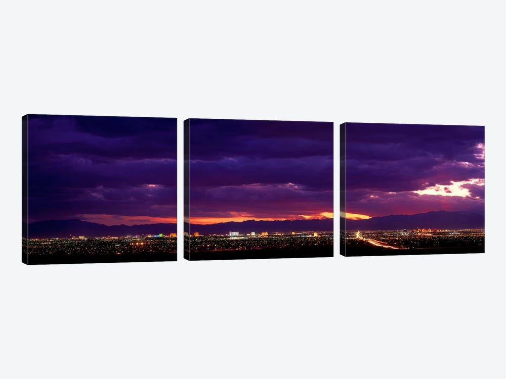 Storm, Las Vegas, Nevada, USA by Panoramic Images 3-piece Canvas Art Print