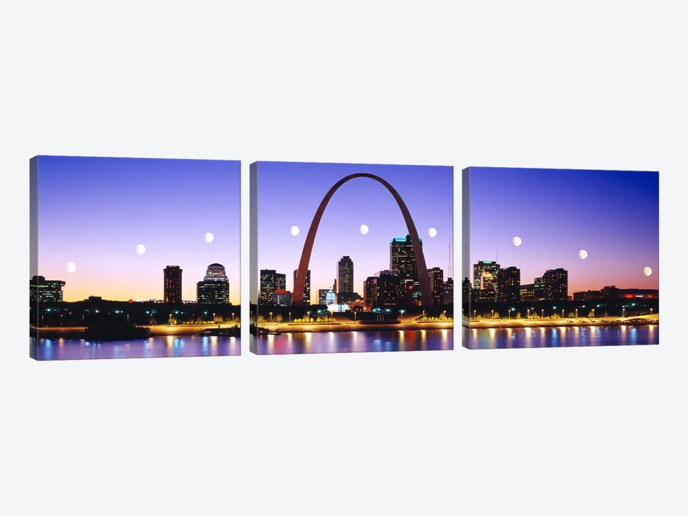 Skyline St Louis Missouri USA by Panoramic Images 3-piece Canvas Art