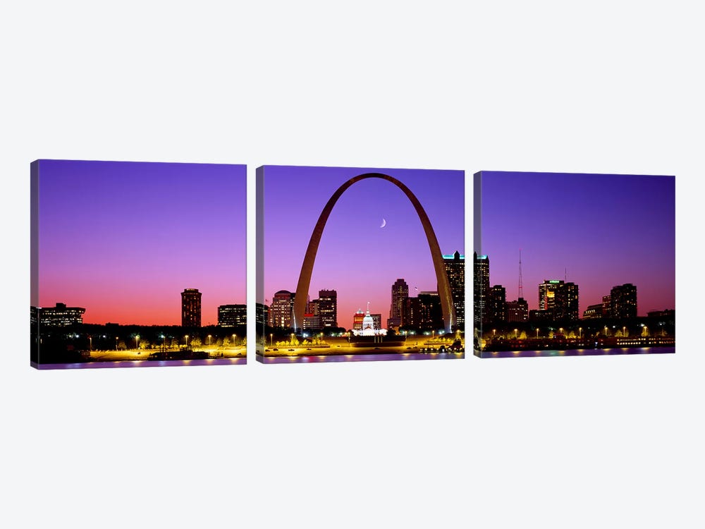 Gateway Arch & Downtown Skyline , St. Louis, Missouri, USA by Panoramic Images 3-piece Art Print