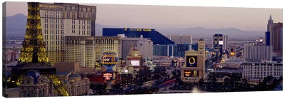 High angle view of buildings in a city, Las Vegas, Nevada, USA Canvas Art Print - Las Vegas Skylines