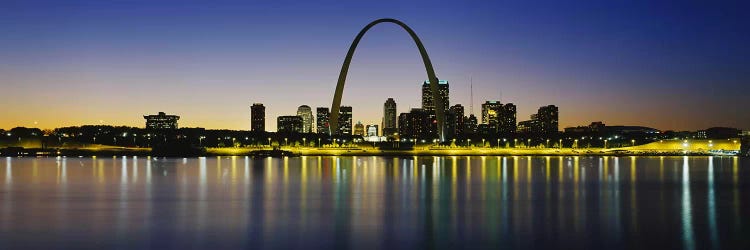 Nighttime Skyline Reflections, St. Louis, Missouri, USA by Panoramic Images wall art