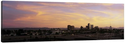 Sunset Skyline Phoenix AZ USA Canvas Art Print - Phoenix Art