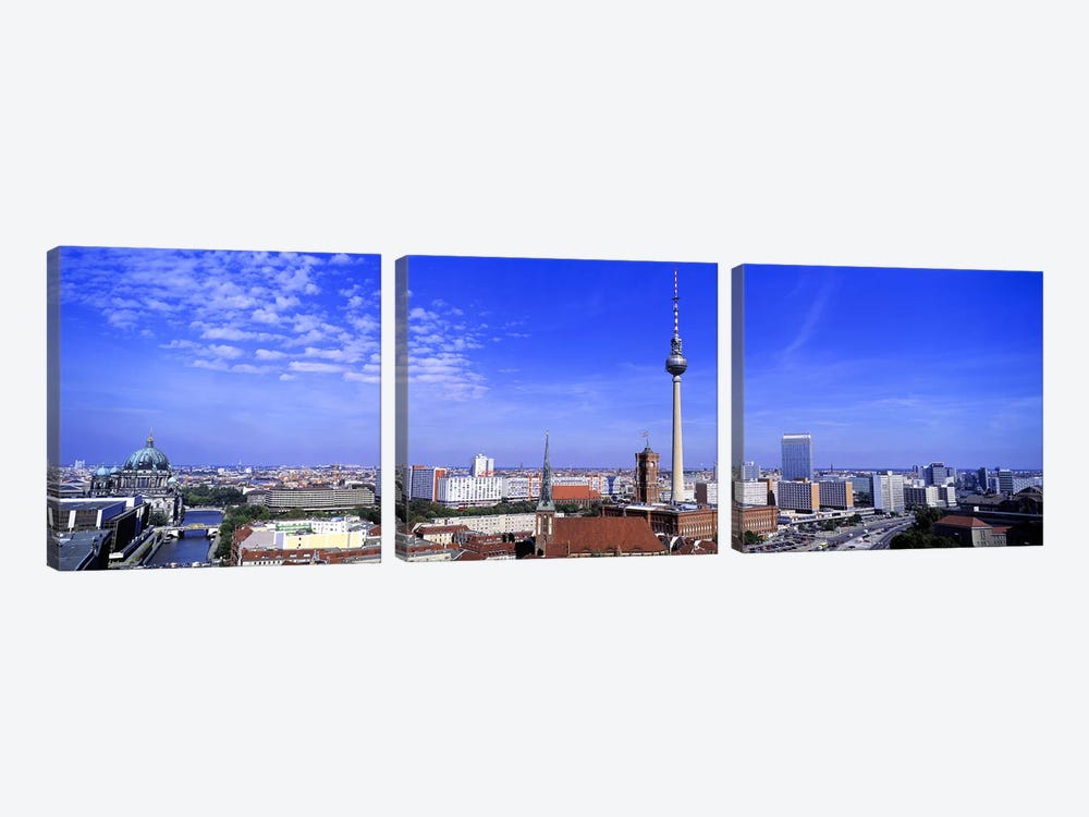 Aerial View Of Mitte Borough, Berlin, Germany by Panoramic Images 3-piece Canvas Art