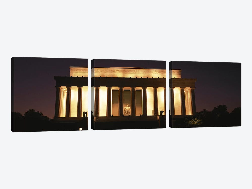 Lincoln Memorial Washington DC USA by Panoramic Images 3-piece Canvas Artwork
