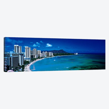 Waikiki Beach Honolulu Oahu HI USA Canvas Print #PIM2732} by Panoramic Images Canvas Art Print