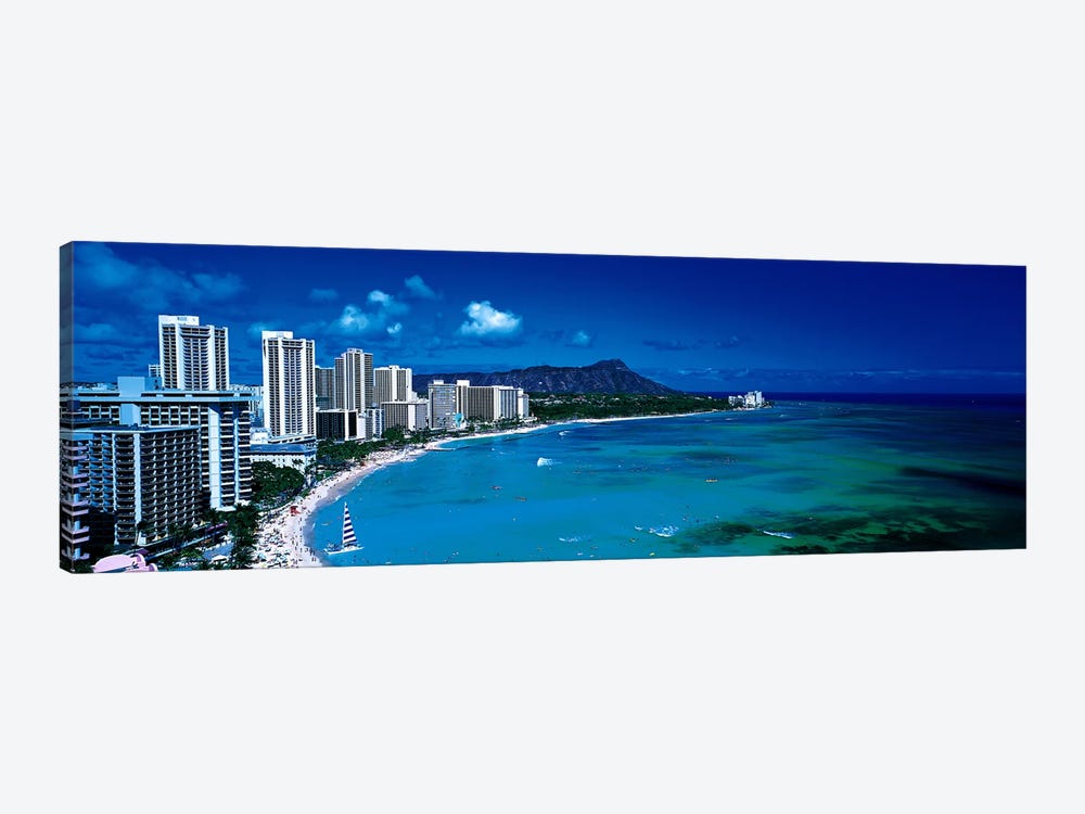 Waikiki Beach Honolulu Oahu HI USA by Panoramic Images 1-piece Canvas Art