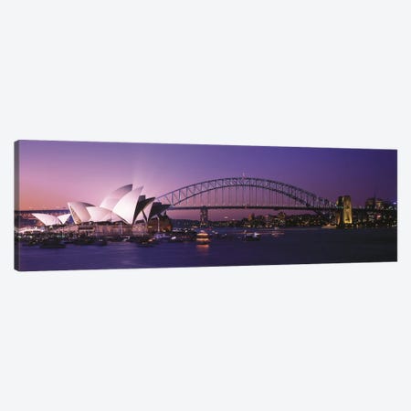 Opera House Harbour Bridge Sydney Australia Canvas Print #PIM2736} by Panoramic Images Canvas Wall Art