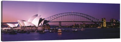 Opera House Harbour Bridge Sydney Australia Canvas Art Print - Famous Bridges