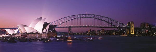 Panoramic Images: Opera House Harbour Bridge Sydney Australia by Panoramic Images