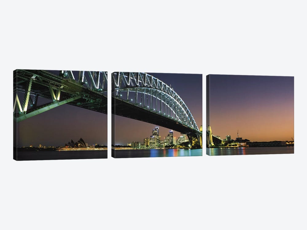 Skyline Harbour Bridge Sydney Australia by Panoramic Images 3-piece Canvas Art Print