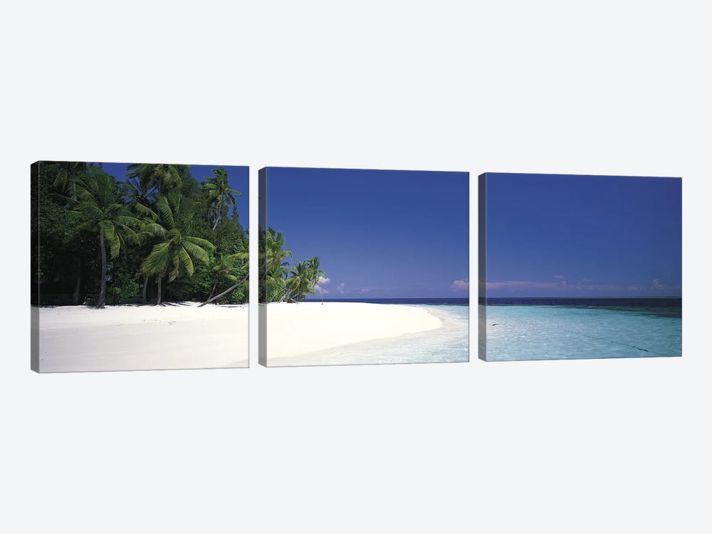 White Sand Beach Maldives by Panoramic Images 3-piece Canvas Art Print