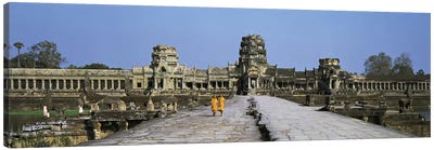Angkor Wat Cambodia Canvas Art Print - Monks