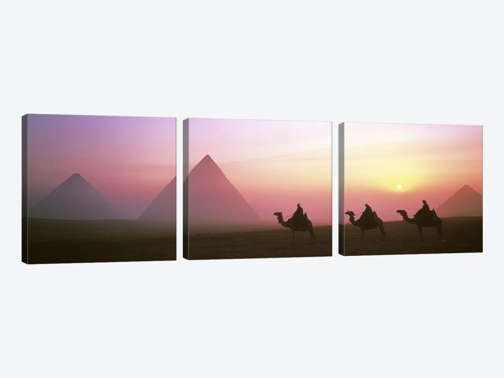 Giza Pyramids Egypt by Panoramic Images 3-piece Canvas Artwork
