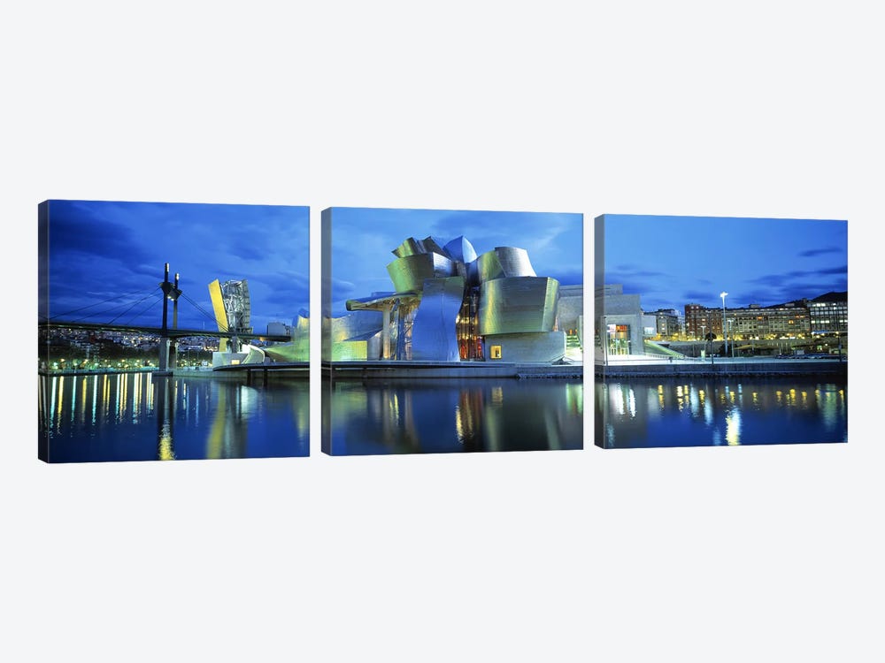 Guggenheim Museum, Bilbao, Biscay Province, Basque Country, Spain by Panoramic Images 3-piece Canvas Art Print