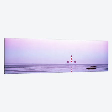 Lighthouse Westerhever North Sea Germany Canvas Print #PIM2757} by Panoramic Images Canvas Wall Art