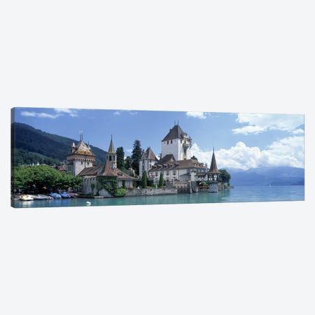 Oberhofen Castle Lake Thuner Switzerland Canvas Print #PIM2762} by Panoramic Images Canvas Art