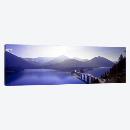 Bridge Sylvenstein Lake Germany Canvas Print #PIM2780} by Panoramic Images Canvas Artwork