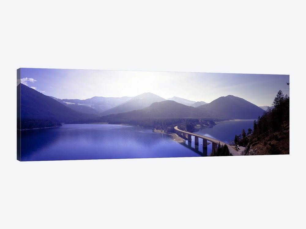Bridge Sylvenstein Lake Germany by Panoramic Images 1-piece Canvas Print