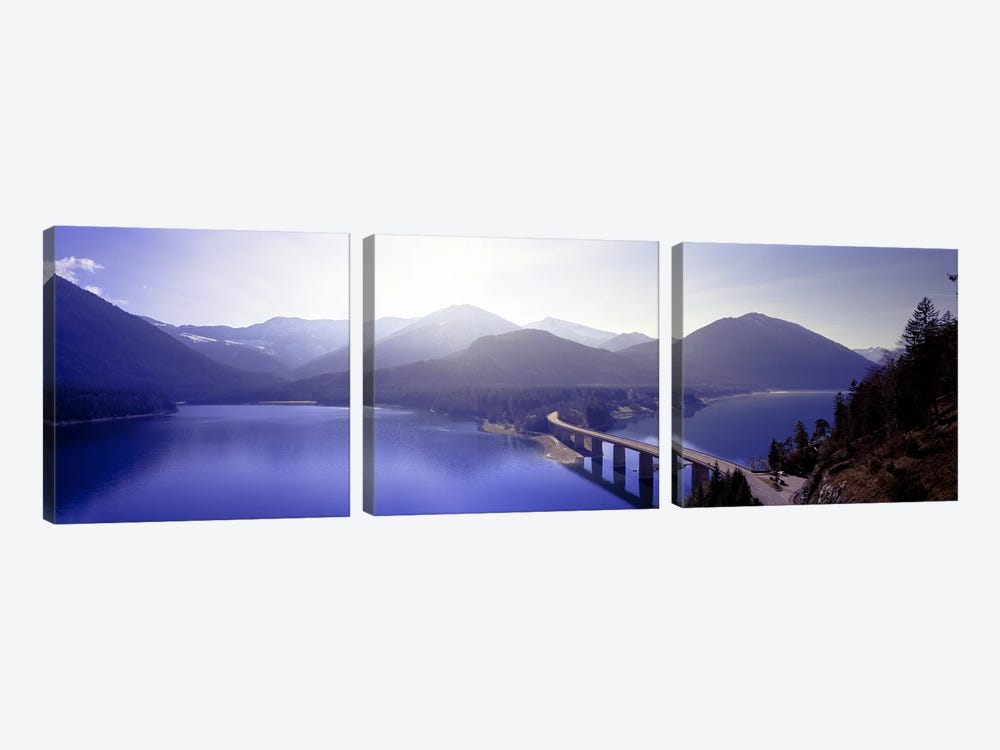 Bridge Sylvenstein Lake Germany by Panoramic Images 3-piece Art Print
