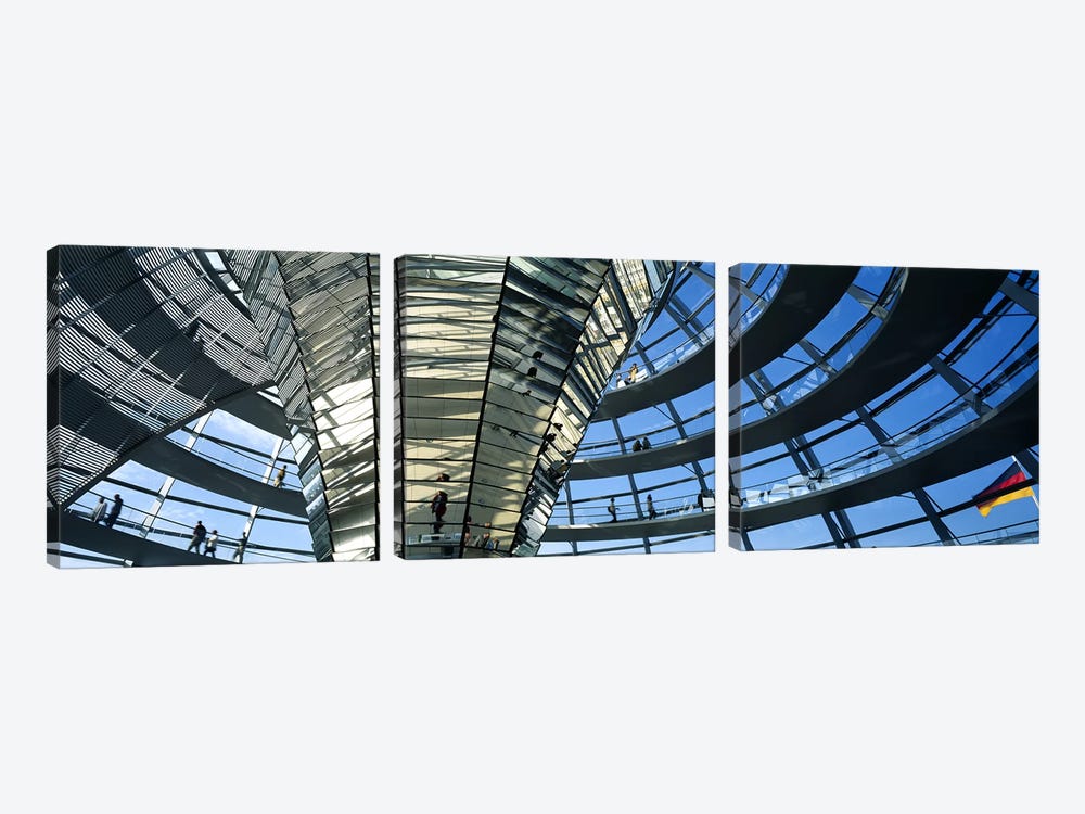 Glass Dome Reichstag Berlin Germany by Panoramic Images 3-piece Canvas Art Print