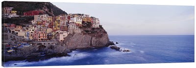 Coastal Village Of Manarola, Riomaggiore, La Spezia, Liguria Region, Italy Canvas Art Print