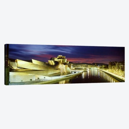 Guggenheim Museum At Night, Bilbao, Biscay, Basque Country, Spain Canvas Print #PIM2788} by Panoramic Images Canvas Artwork