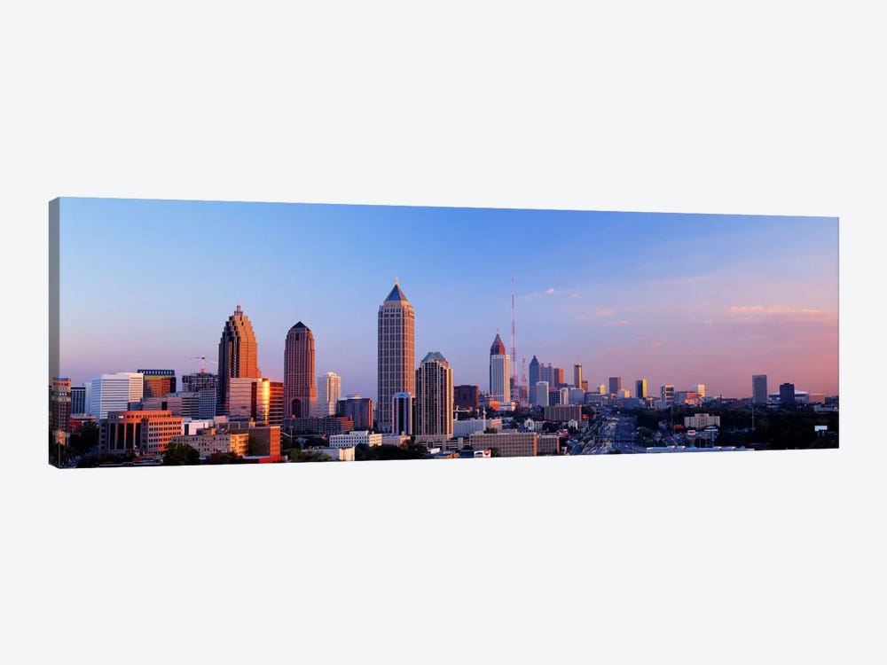Twilight, Skyline, Atlanta, Georgia, USA by Panoramic Images 1-piece Canvas Artwork
