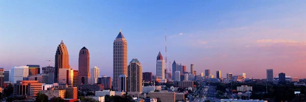 Twilight, Skyline, Atlanta, Georgia, USA