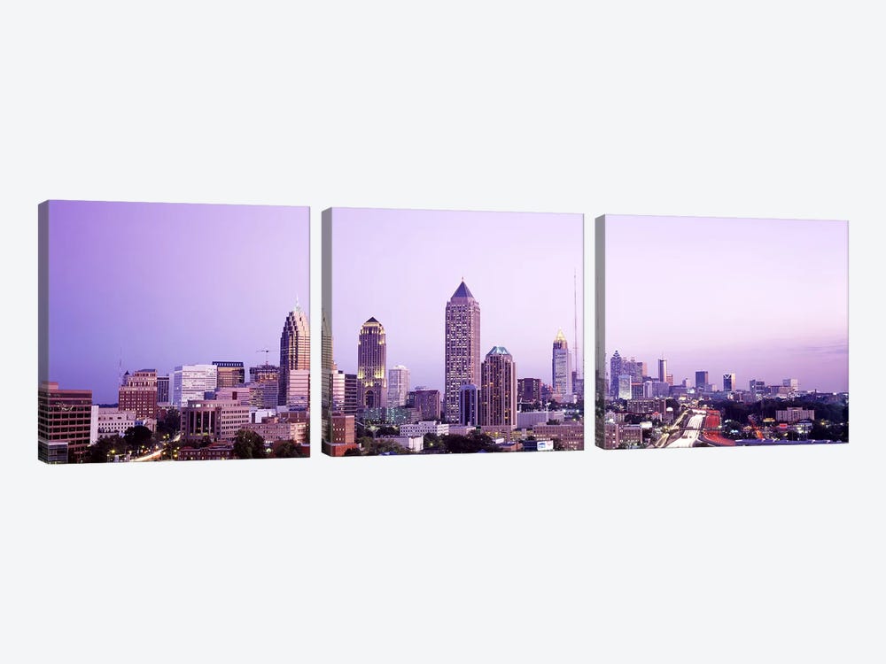 Twilight, Atlanta, Georgia, USA by Panoramic Images 3-piece Canvas Wall Art