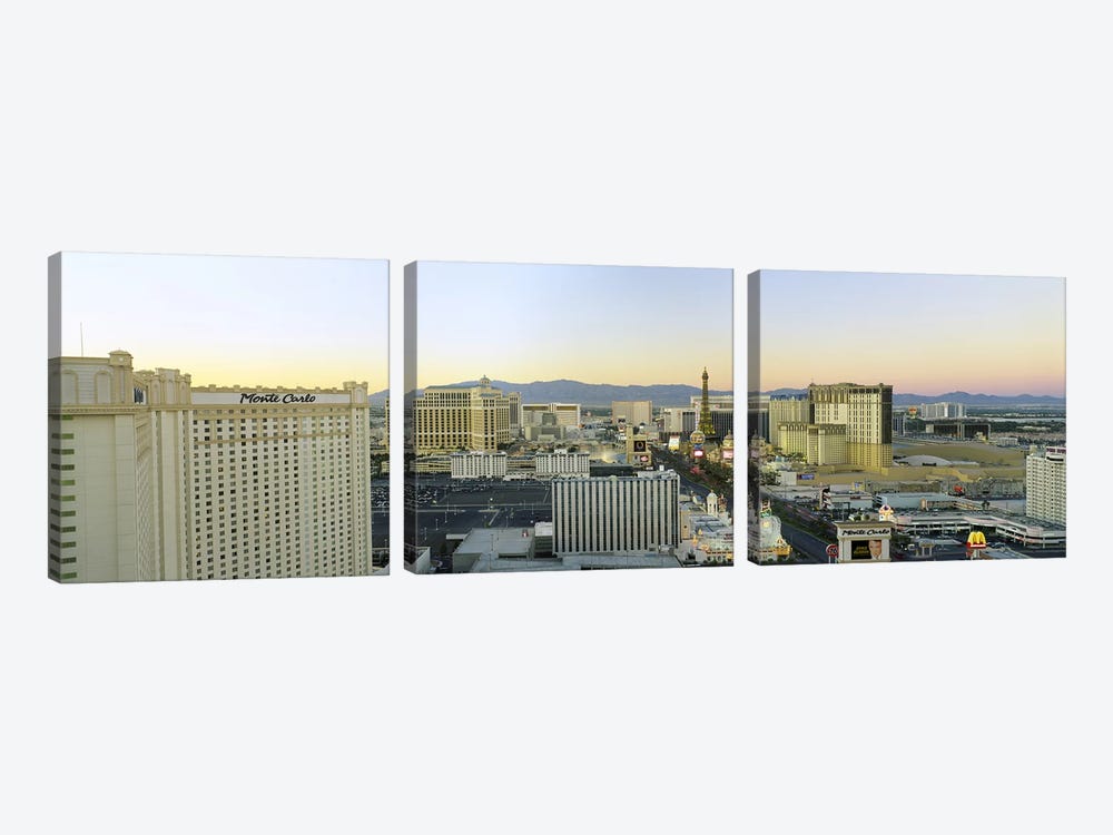 The Strip, Las Vegas, Nevada, USA #2 by Panoramic Images 3-piece Canvas Artwork