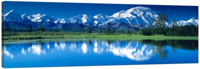 Mt McKinley and Wonder Lake Denali National Park AK Canvas Art Print - Denali National Park & Preserve