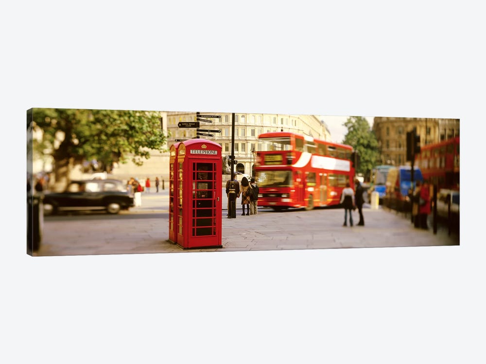 Red Phone Box, Trafalgar Square, London, England, United Kingdom by Panoramic Images 1-piece Canvas Print