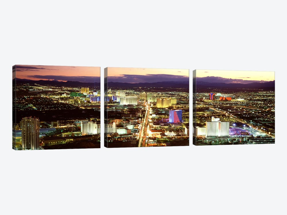 The StripLas Vegas Nevada, USA by Panoramic Images 3-piece Canvas Art